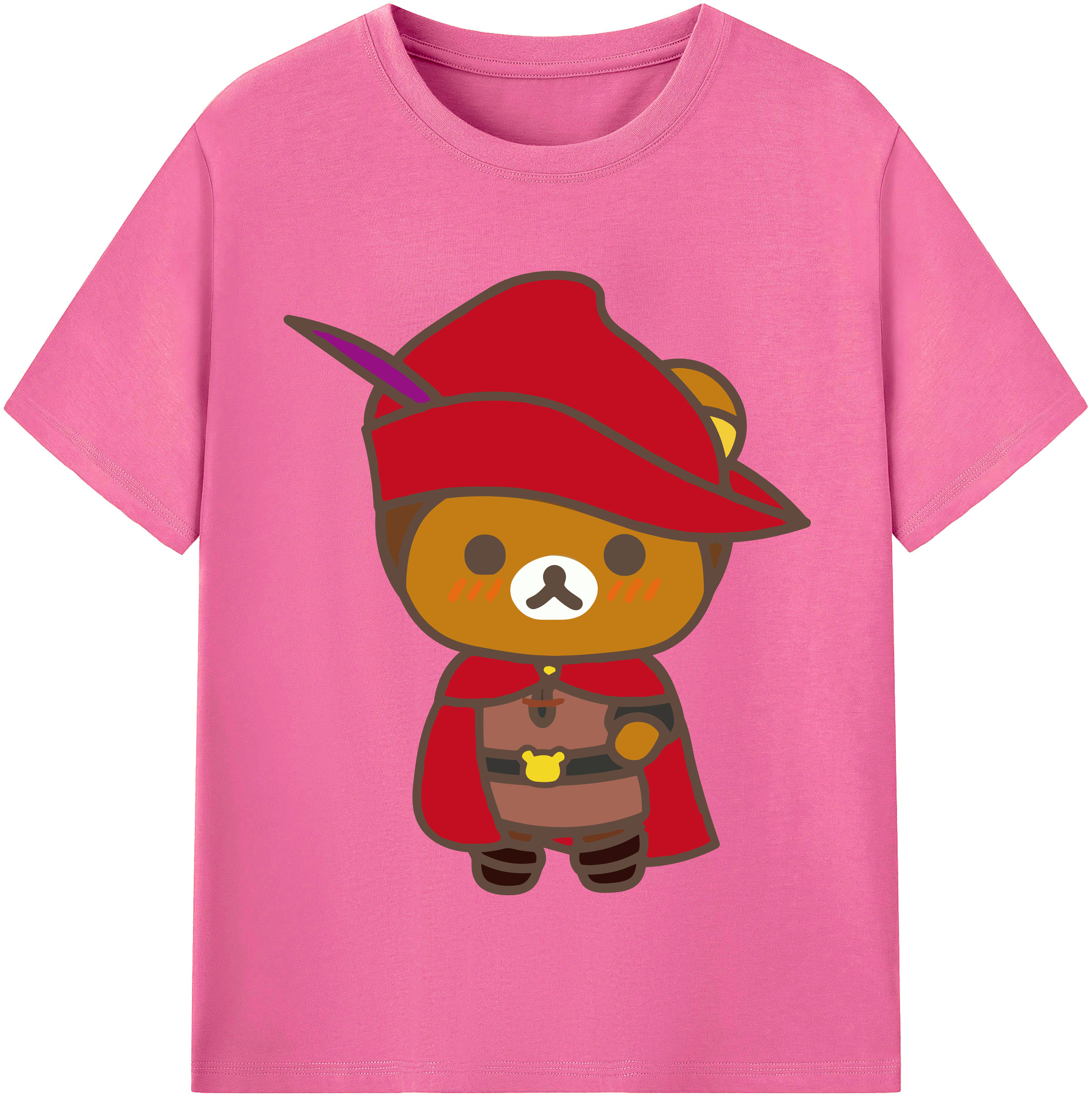 （画像用） リラックマ リラックマ キイロイトリ Rilakkuma Korilakkuma Kiiroitori レディースカジュアルプリントTシャツ（綿100％）